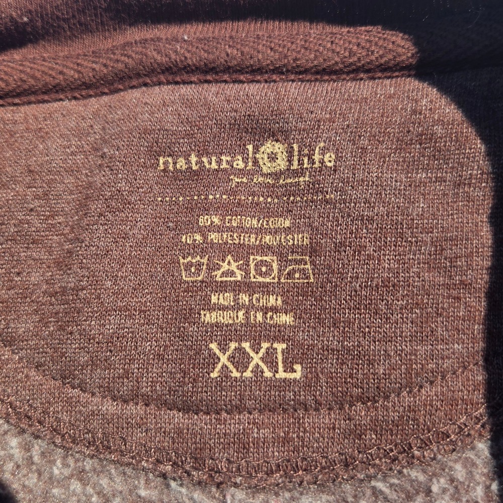Natural Life Comfy Pocket sweatshirt Do it for you brown size xxl bobho cozy - Picture 3 of 6